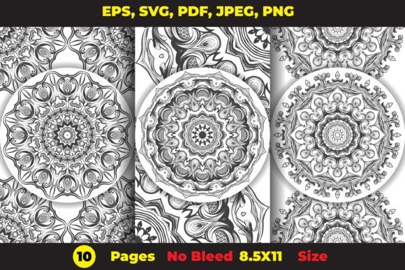 Download 10 Ornamental Mandala Coloring Page Art - Premium Resources