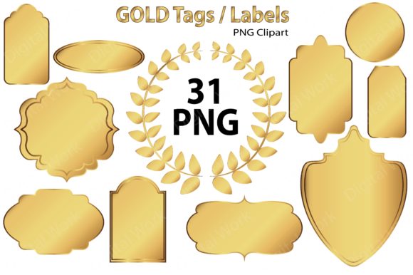 Download Gold Clipart - Tags - Labels - Gold Collection
