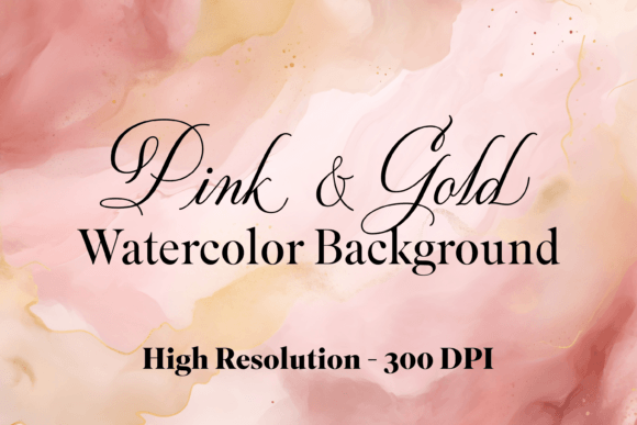Download Pink &amp; Gold Watercolor Background - Gold Collection
