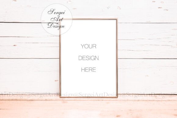 Download A4 A3 A2 Rose Gold Frame Mockup, PSD PNG - Gold Collection