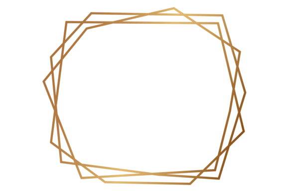 Download Gold Geometric Frame. Art Deco Polygonal - Gold Collection